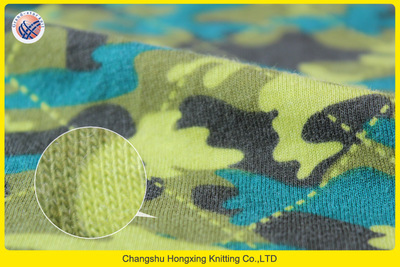 出口品質100%棉迷彩印花汗布 常熟市宏星針紡織品的專業制造